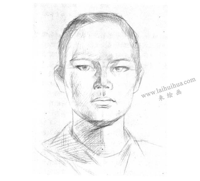 人物头像素描写生技法步骤02