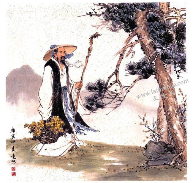 《采菊图》步骤图07
