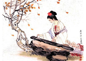 《抚琴图》步骤图
