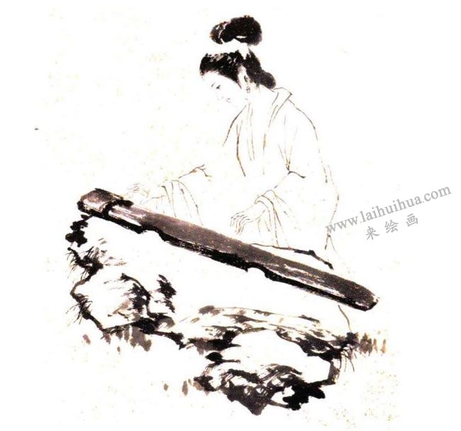 《抚琴图》步骤图04
