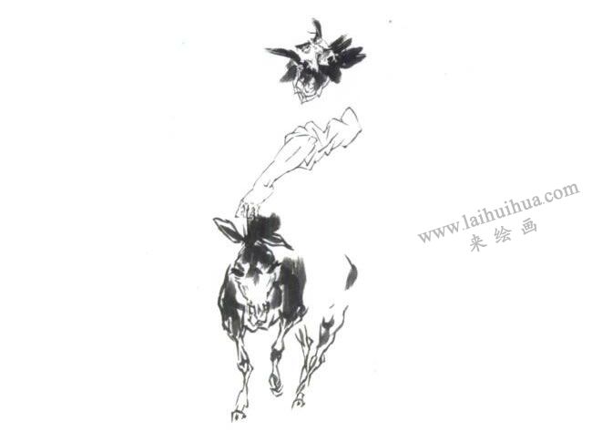 钟馗《巡山图》画法步骤图01