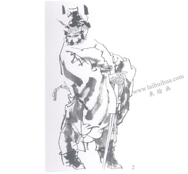 国画钟馗全身七步骤02