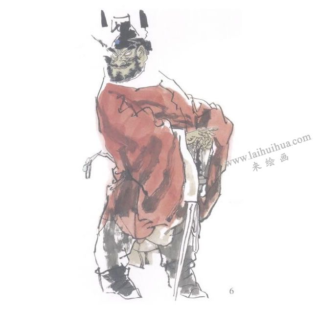 国画钟馗全身七步骤05