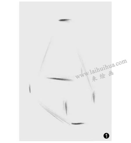两个几何形体组合（六棱柱和长方体）素描步骤01