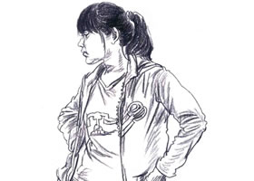 女性站姿速写步骤