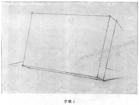 素描石膏浮雕写生步骤01
