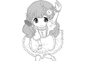 可爱花仙子Q版美少女绘制步骤