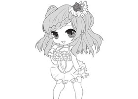 爱美时尚妞Q版美少女绘制步骤