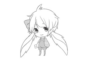 玲珑宝贝Q版美少女绘制步骤