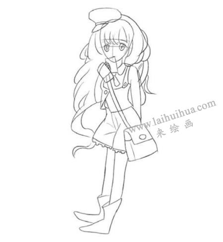 美丽兔女孩Q版美少女绘制步骤02