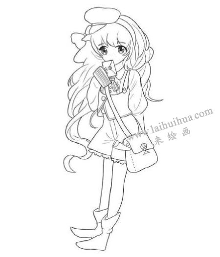 美丽兔女孩Q版美少女绘制步骤03