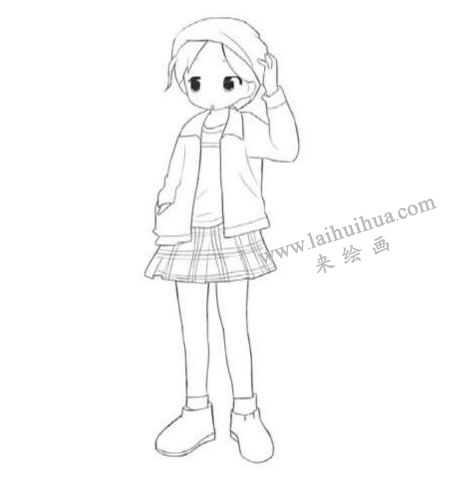 呆萌美少女Q版美少女绘制步骤03