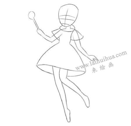 双马尾Q版美少女绘制步骤01