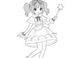 双马尾Q版美少女绘制步骤
