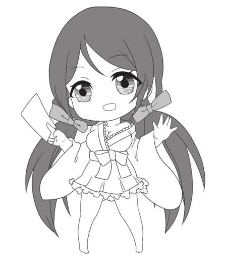 漂亮少女Q版美少女头部绘制步骤