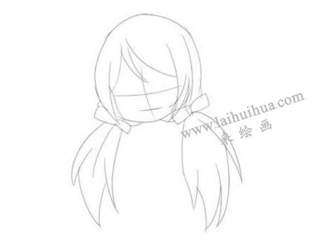 漂亮少女Q版美少女头部绘制步骤01