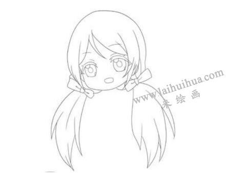 漂亮少女Q版美少女头部绘制步骤02