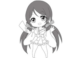漂亮少女Q版美少女头部绘制步骤