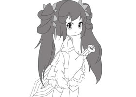 英勇的战士Q版美少女头部绘制步骤