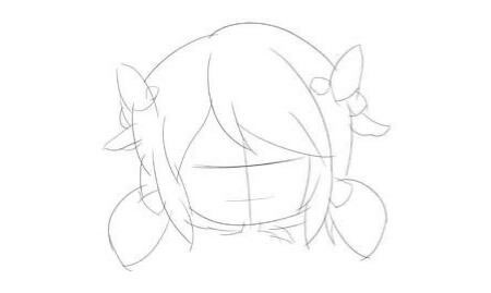 幼稚园的小淘气Q版美少女头部绘制步骤01