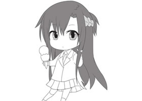 贪吃的少女Q版美少女头部绘制步骤