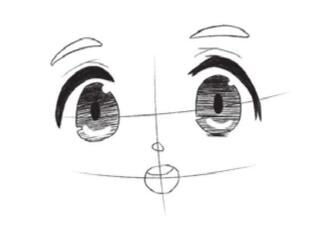 冰淇淋女孩Q版美少女头部绘制步骤02