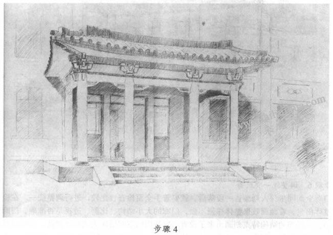 素描门廊写生步骤04