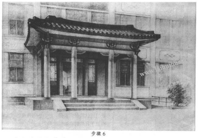 素描门廊写生步骤06