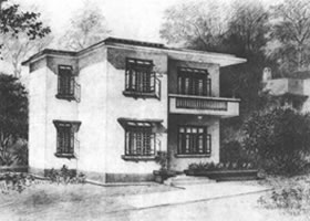 素描住宅建筑写生步骤