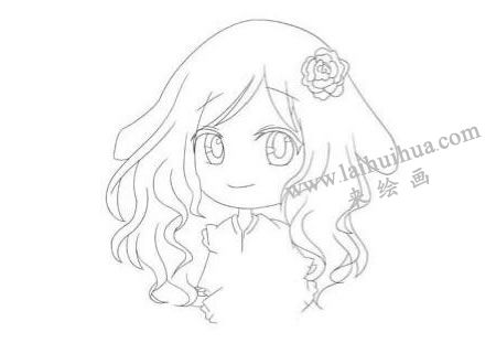 乖巧可爱的小宝贝Q版美少女头部绘制步骤02