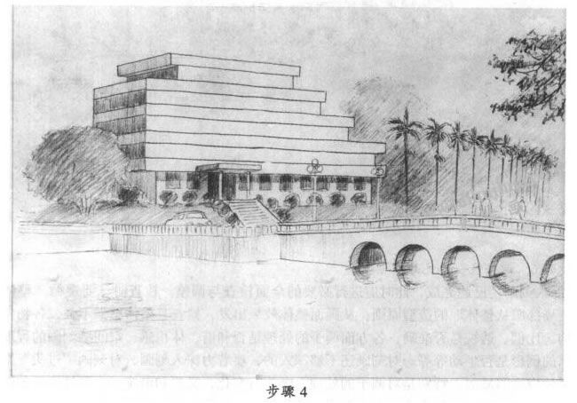 素描专家大楼写生步骤04