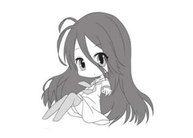 坐姿的少女Q版人物的绘制步骤