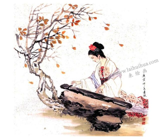 抚琴图步骤图07