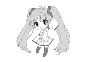 跳舞的女孩Q版人物的绘制步骤