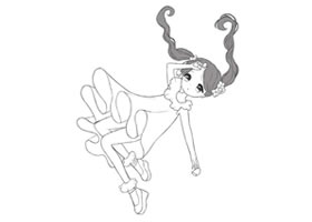 躺着的少女Q版人物的绘制步骤