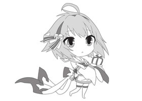 拿物体的少女Q版人物的绘制步骤