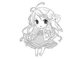 Q版女孩俏皮元素的绘制步骤