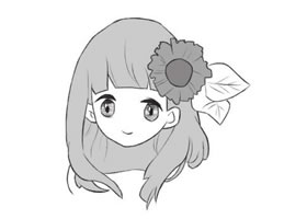 Q版女孩恬静元素的绘制步骤