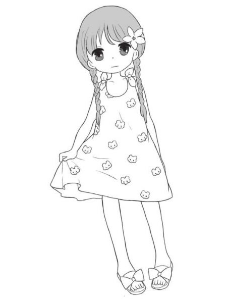 Q版女孩文静元素的绘制步骤