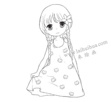 Q版女孩文静元素的绘制步骤02