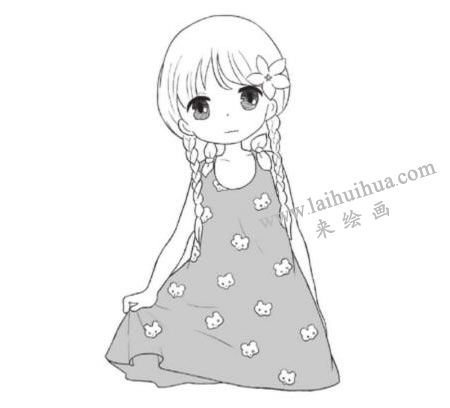 Q版女孩文静元素的绘制步骤03