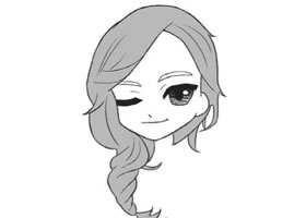 Q版女孩潇洒元素的绘制步骤