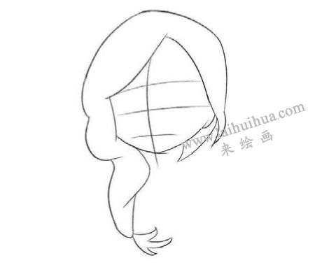 Q版女孩潇洒元素的绘制步骤01