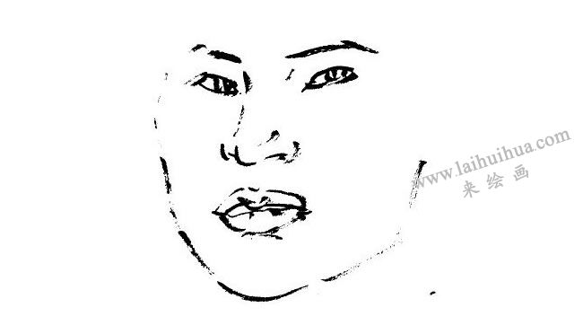 中国写意人物画技法二级步骤图02