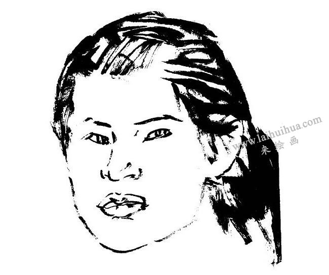 中国写意人物画技法二级步骤图03