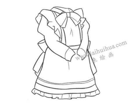 女仆服饰Q版绘制步骤02