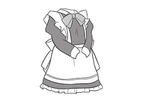 女仆服饰Q版绘制步骤