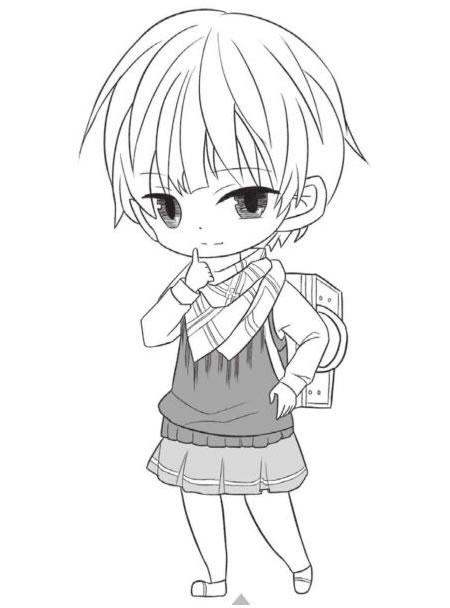 学生服饰Q版绘制步骤