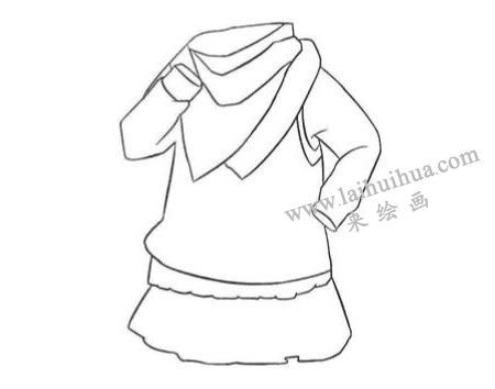 学生服饰Q版绘制步骤01