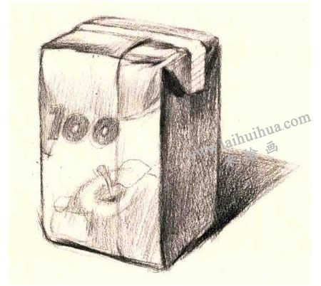 包装盒素描画法步骤01